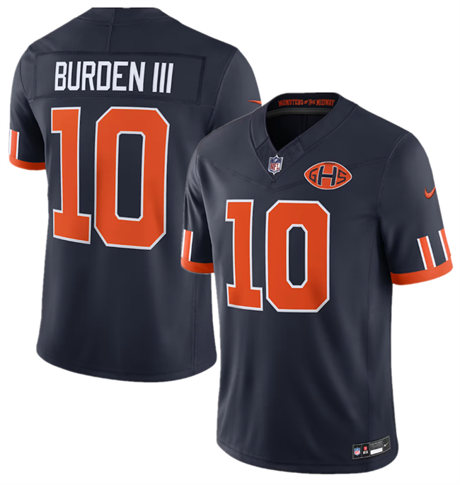 Men's Navy Chicago Bears #10 Luther Burden III 2026 F.U.S.E. Rivalries Collection Limited Stitched Football Jersey